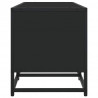 Szafka pod TV, czarna, 210x35x41 cm, materiał drewnopochodny