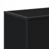 Szafka pod TV, czarna, 210x35x41 cm, materiał drewnopochodny