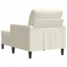 Fotel z podnóżkiem, kremowy, 60 cm, obity aksamit