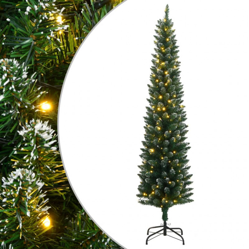 Sztuczna, smukła choinka, 300 lampek LED, 180 cm