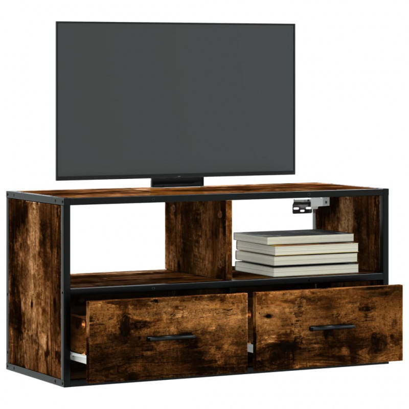 Szafka pod telewizor, przydymiony dąb, 80x31x39,5 cm