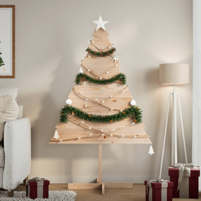 Drewniana choinka do udekorowania, 150 cm, lite drewno sosnowe