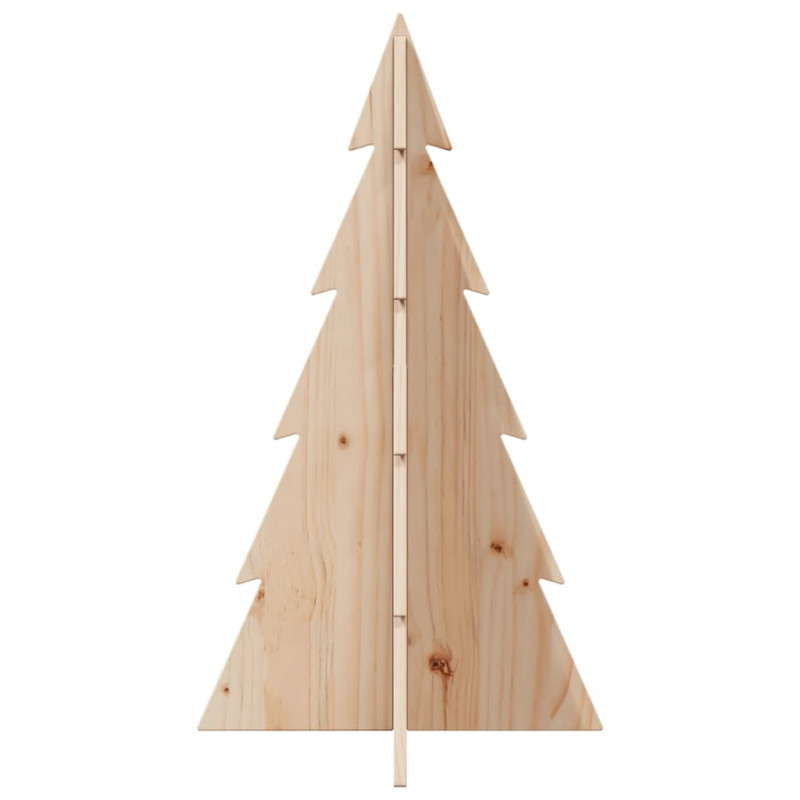 Drewniana choinka do udekorowania, 80 cm, lite drewno sosnowe