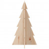 Drewniana choinka do udekorowania, 80 cm, lite drewno sosnowe