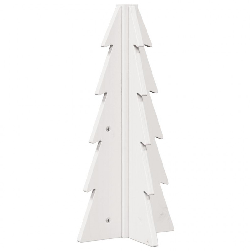 Drewniana choinka do udekorowania, biała, 49 cm, sosnowa