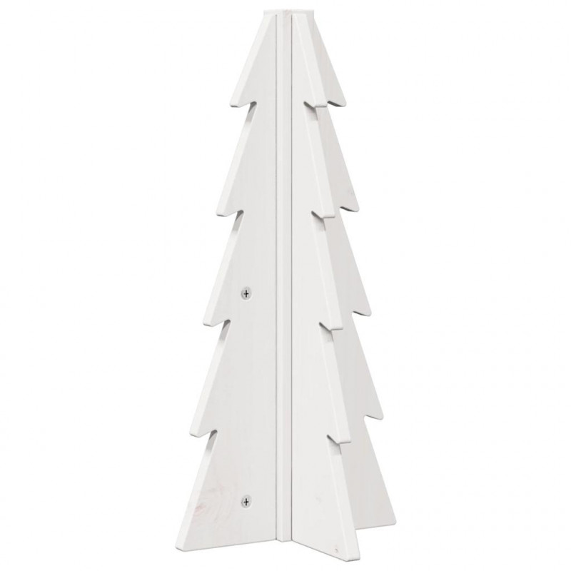 Drewniana choinka do udekorowania, biała, 49 cm, sosnowa