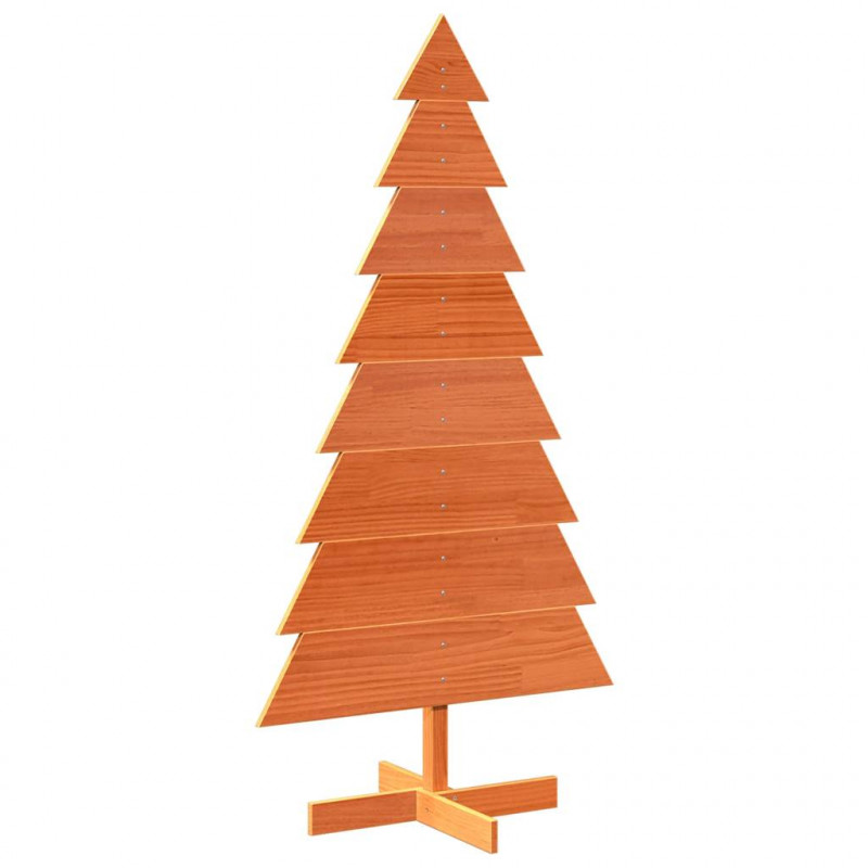 Drewniana choinka do udekorowania, woskowy brąz, 150 cm, sosna