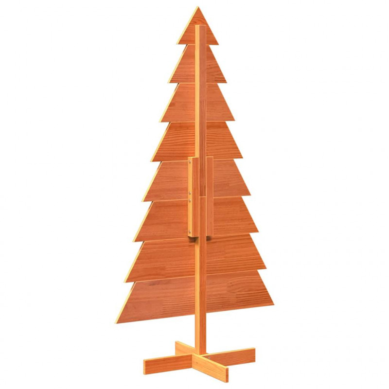 Drewniana choinka do udekorowania, woskowy brąz, 150 cm, sosna