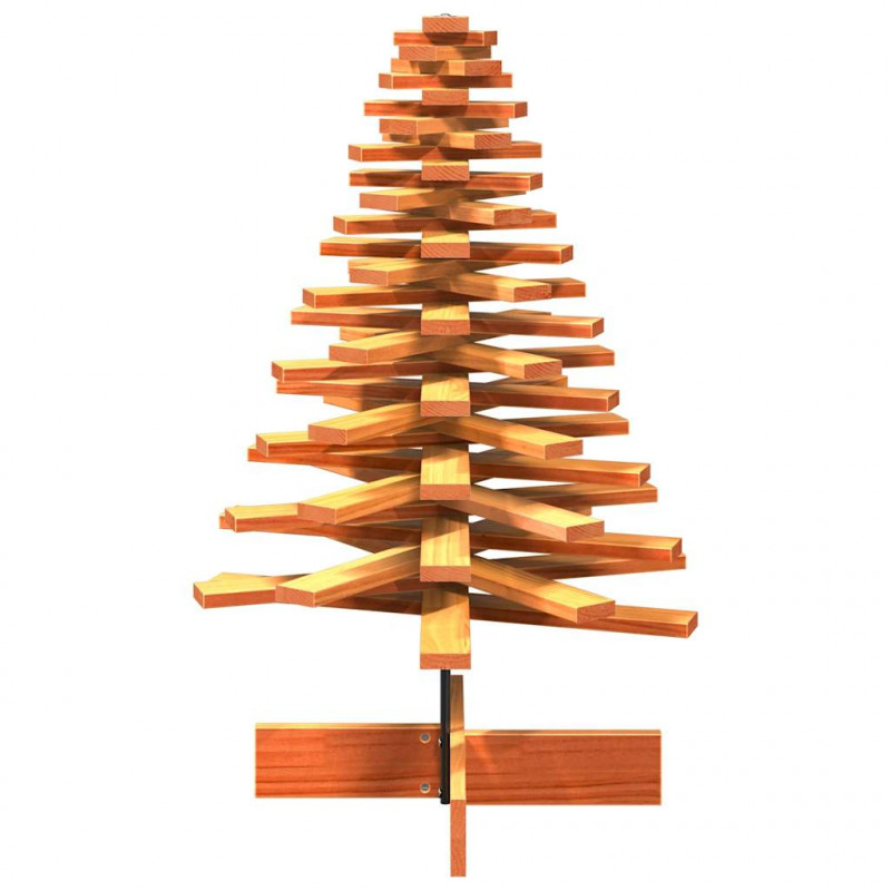 Drewniana choinka do udekorowania, woskowy brąz, 100 cm, sosna