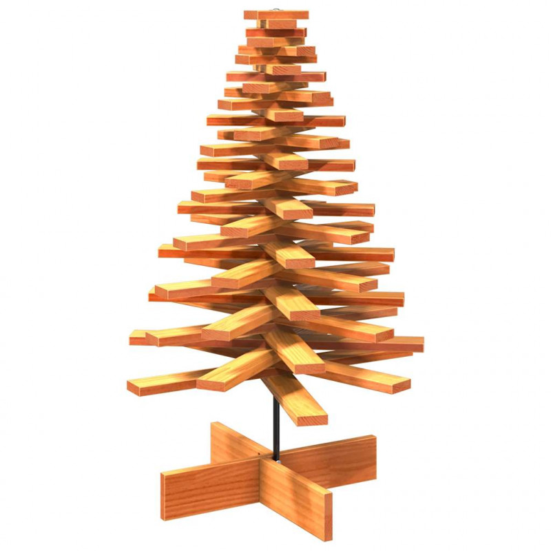 Drewniana choinka do udekorowania, woskowy brąz, 100 cm, sosna