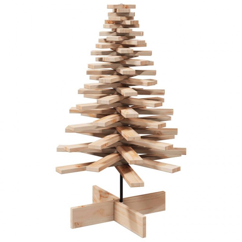 Drewniana choinka do udekorowania, 100 cm, lite drewno sosnowe