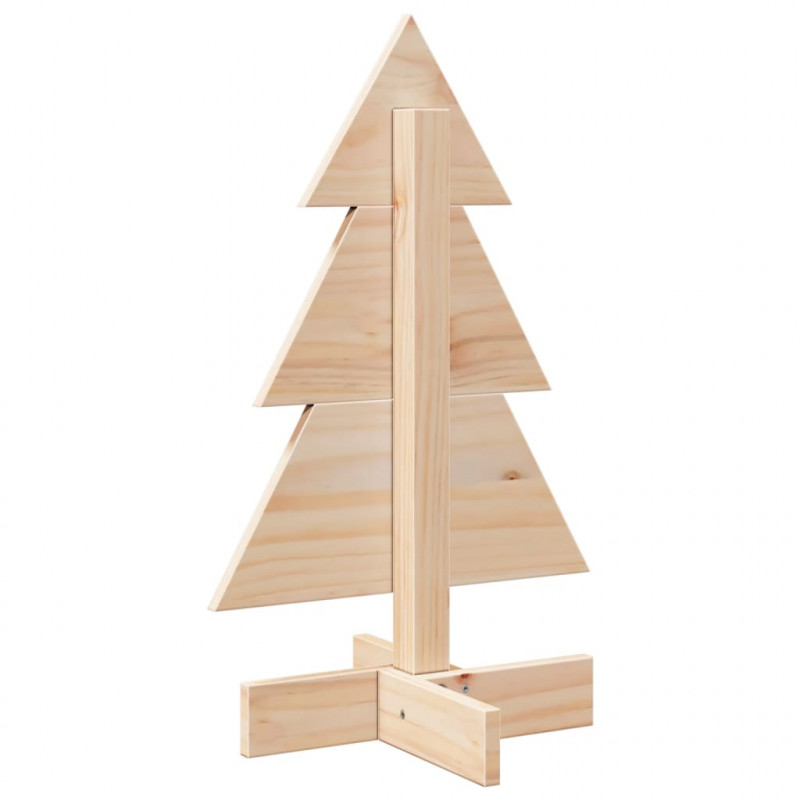 Drewniana choinka do udekorowania, 60 cm, lite drewno sosnowe