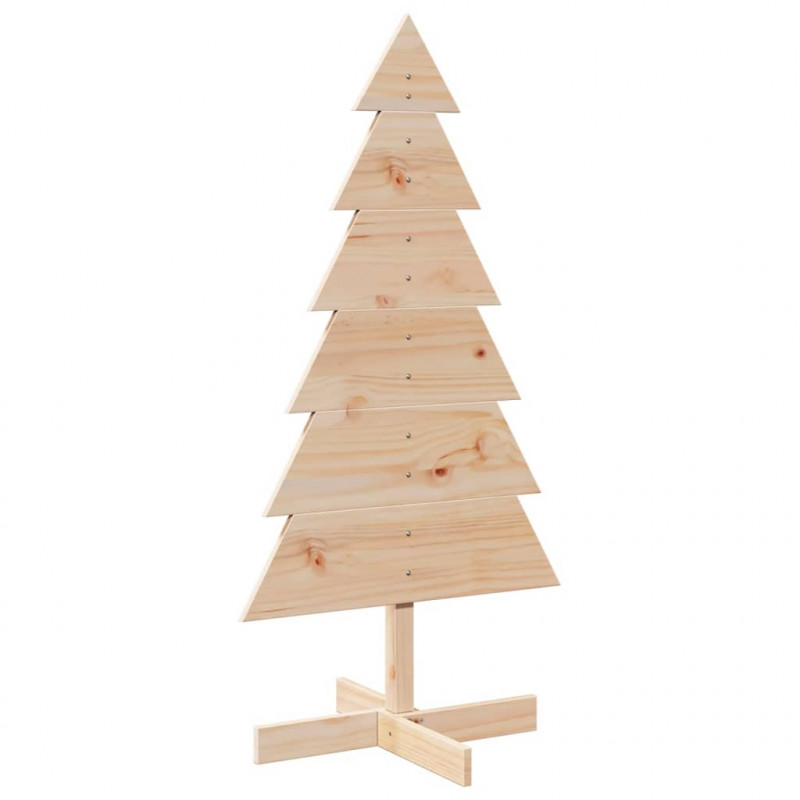 Drewniana choinka do udekorowania, 120 cm, lite drewno sosnowe