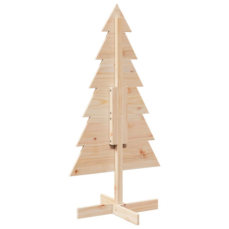 Drewniana choinka do udekorowania, 120 cm, lite drewno sosnowe