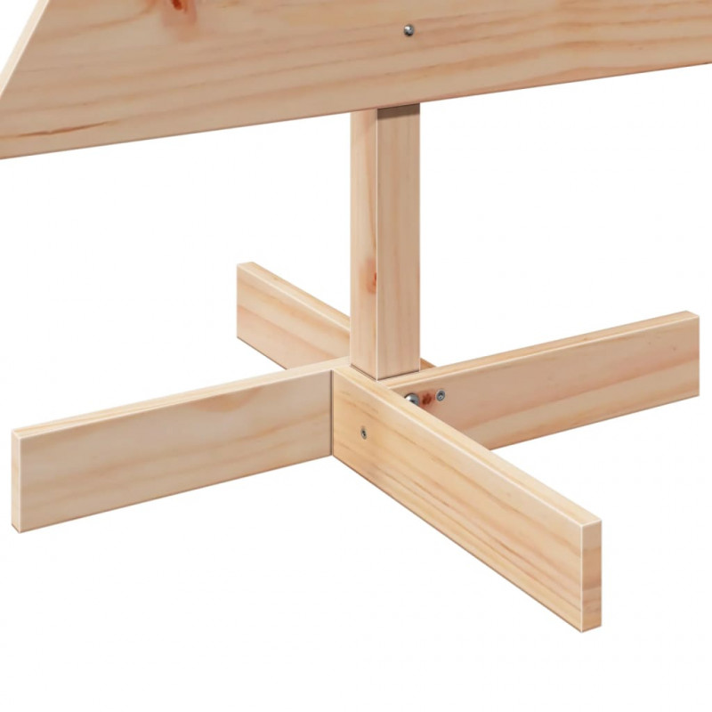 Drewniana choinka do udekorowania, 120 cm, lite drewno sosnowe