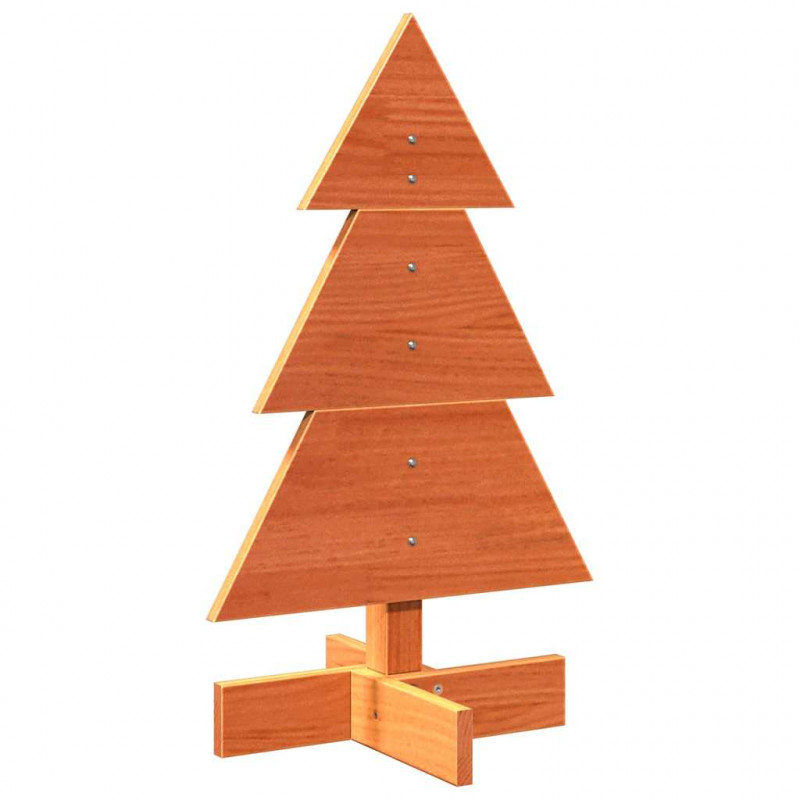 Drewniana choinka do udekorowania, woskowy brąz, 60 cm, sosnowa