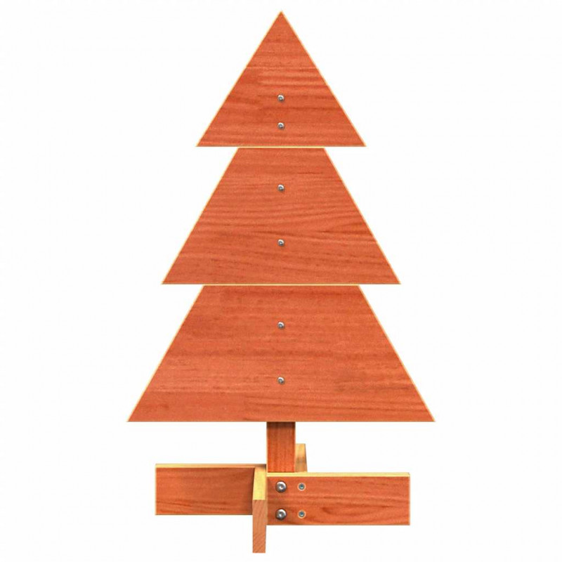 Drewniana choinka do udekorowania, woskowy brąz, 60 cm, sosnowa
