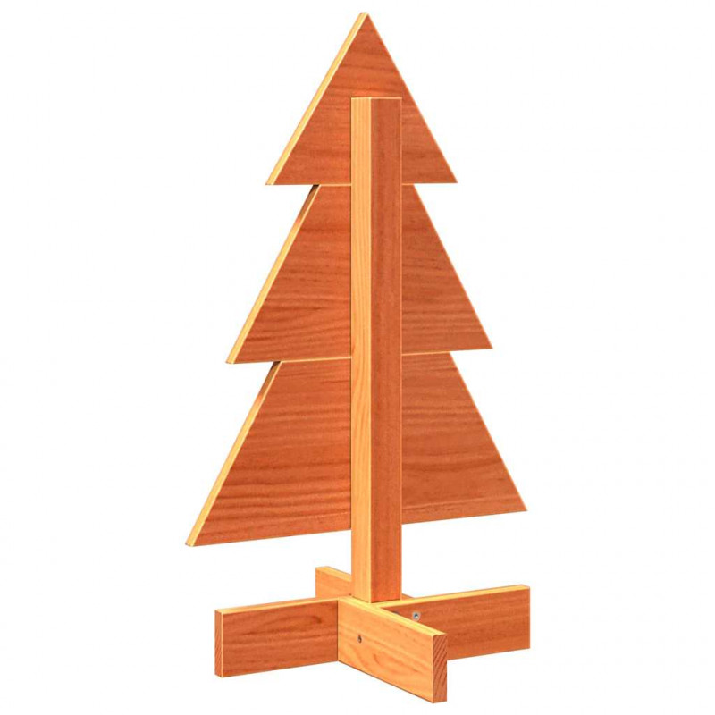 Drewniana choinka do udekorowania, woskowy brąz, 60 cm, sosnowa