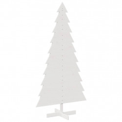 Drewniana choinka do udekorowania, biała, 180 cm, sosnowa