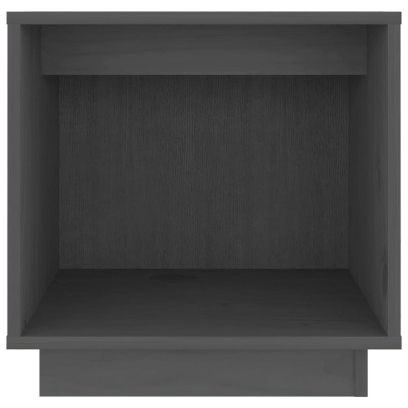 Szafka nocna, szara, 40x30x40 cm, lite drewno sosnowe