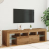 Szafka pod TV z oświetleniem LED, dąb artisan, 140x36,5x40 cm