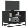 Szafka pod TV, czarna, 61x40x46 cm, materiał drewnopochodny