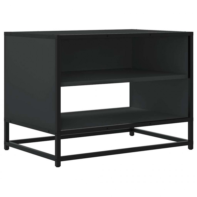 Szafka pod TV, czarna, 61x40x46 cm, materiał drewnopochodny