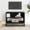 Szafka pod TV, czarna, 61x40x46 cm, materiał drewnopochodny