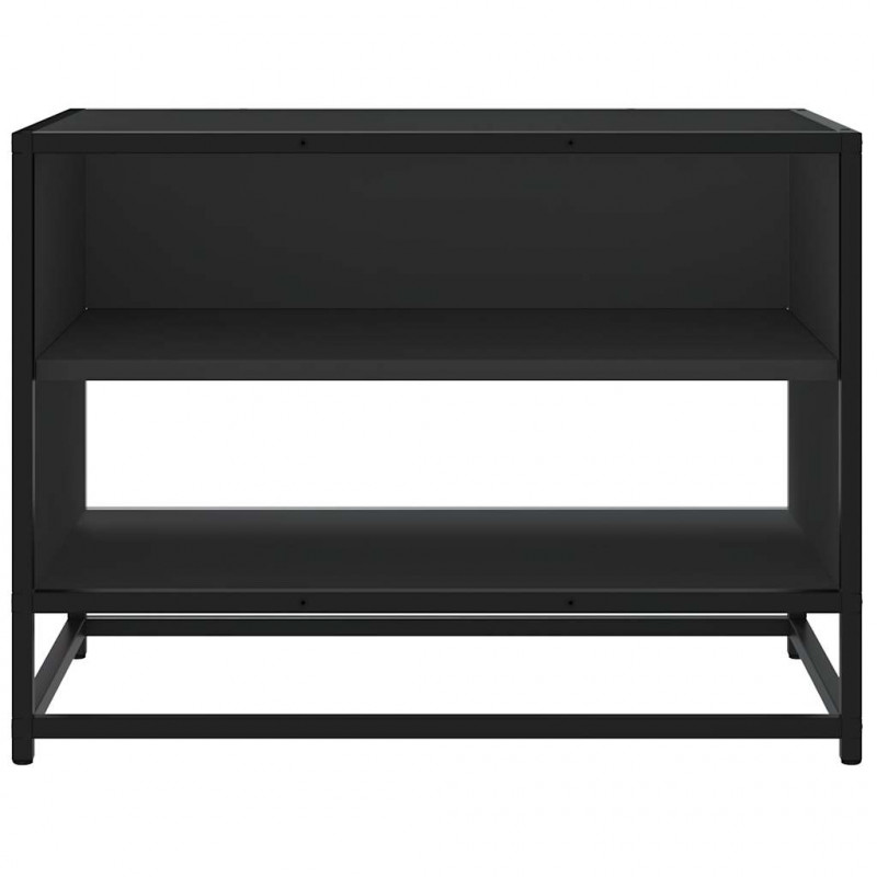 Szafka pod TV, czarna, 61x40x46 cm, materiał drewnopochodny