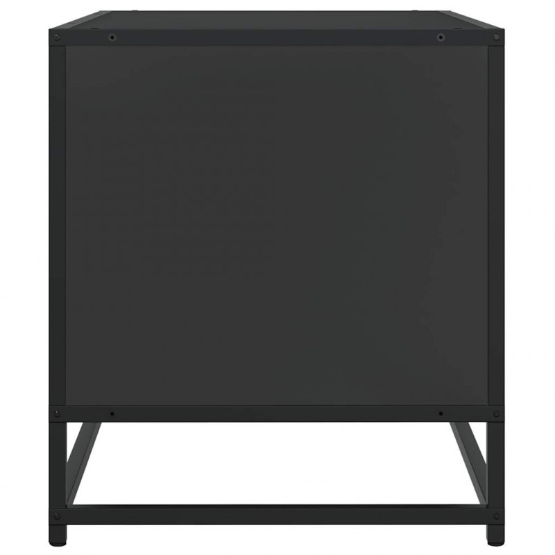 Szafka pod TV, czarna, 61x40x46 cm, materiał drewnopochodny