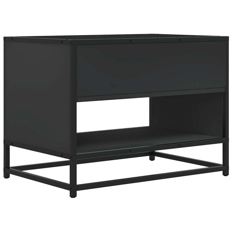 Szafka pod TV, czarna, 61x40x46 cm, materiał drewnopochodny