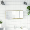 Lustro łazienkowe z LED, dąb sonoma, 100x8,5x37 cm