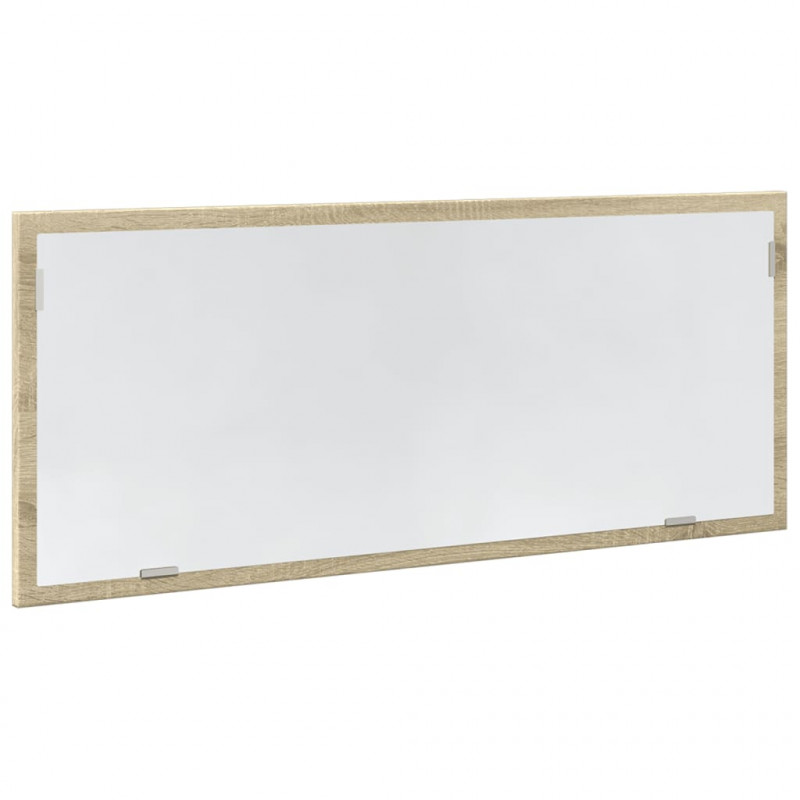 Lustro łazienkowe z LED, dąb sonoma, 100x8,5x37 cm