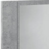 Szafka z lustrem i LED, szarość betonu, 60x12x45 cm