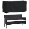 Pokrowce na meble ogrodowe, 2 szt., czarne 180x70x90 cm