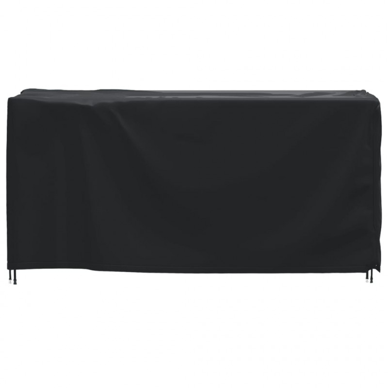 Pokrowce na meble ogrodowe, 2 szt., czarne 180x70x90 cm