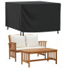Pokrowce na meble ogrodowe, 2 szt., czarne 135x135x90 cm
