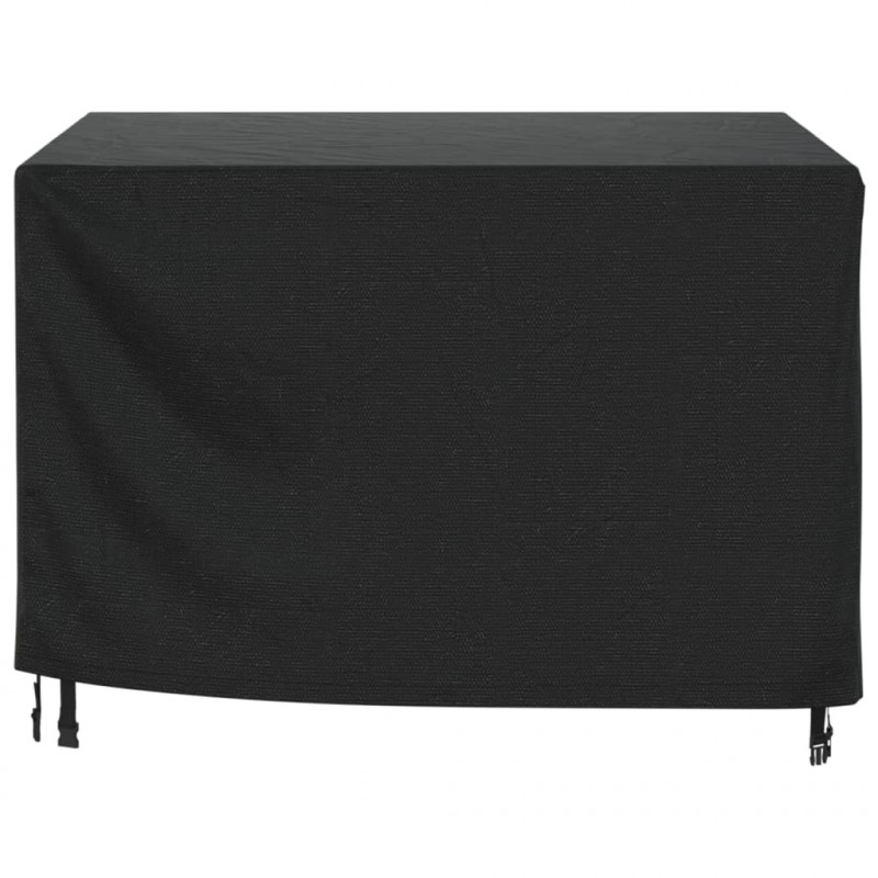 Pokrowce na meble ogrodowe, 2 szt., czarne 135x135x90 cm