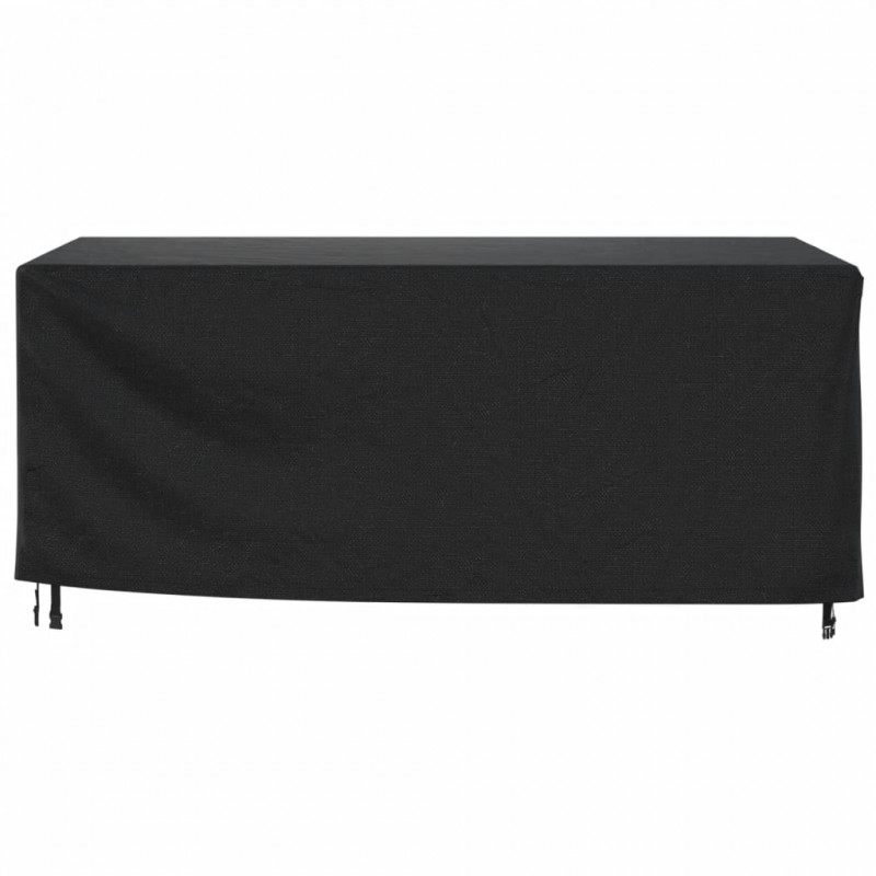 Pokrowce na meble ogrodowe, 2 szt., czarne 225x143x90 cm