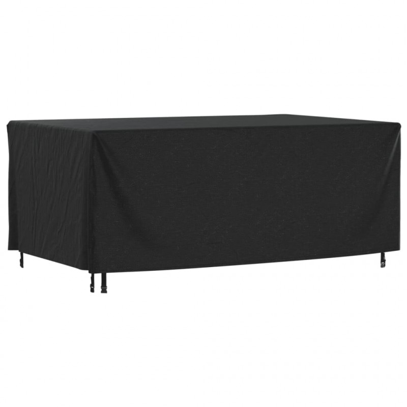 Pokrowce na meble ogrodowe, 2 szt., czarne 225x143x90 cm