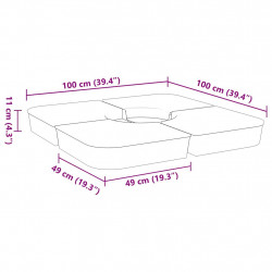 Podstawa do parasola, 4-cz., 100 kg, PP