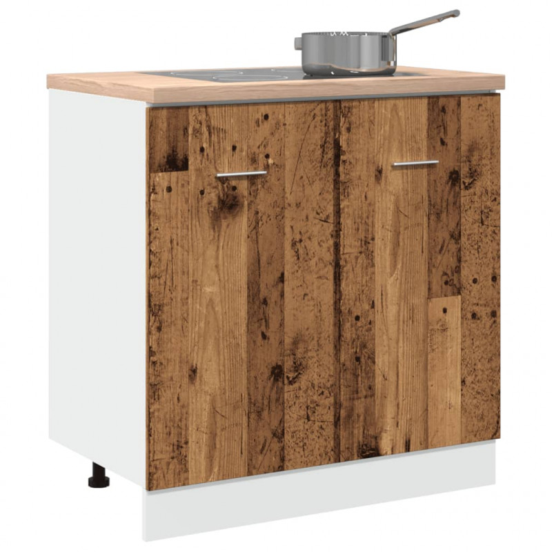 Szafka pod zlew, stare drewno, 80x46x81,5 cm