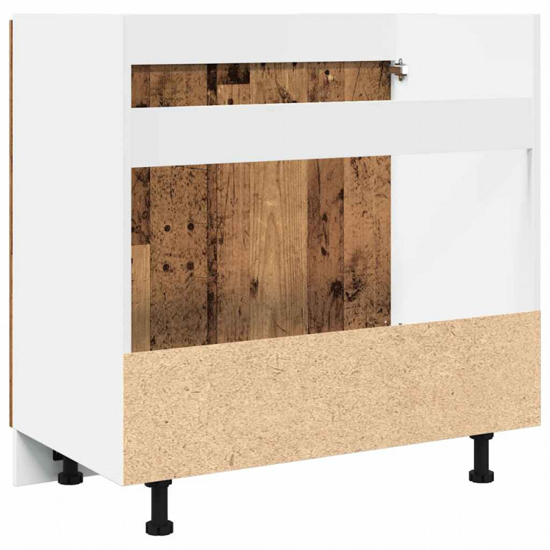 Szafka pod zlew, stare drewno, 80x46x81,5 cm