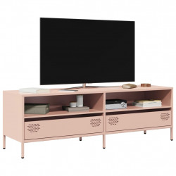 Szafka RTV, różowa, 135x39x43,5 cm, stal walcowana na zimno