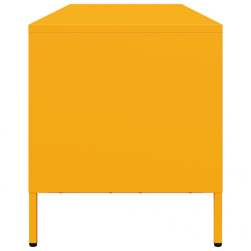 Szafka RTV, żółta, 135x39x43,5 cm, stal walcowana na zimno