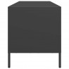Szafka RTV, czarna, 135x39x43,5 cm, stal walcowana na zimno