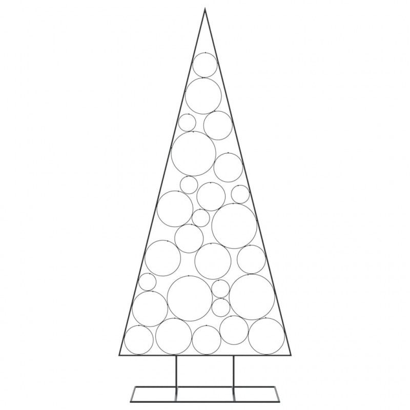 Metalowa choinka świąteczna, do dekoracji, czarna, 210 cm
