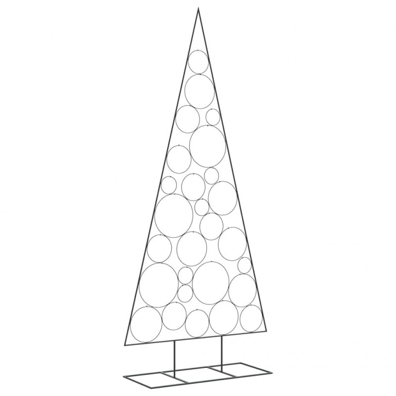 Metalowa choinka świąteczna, do dekoracji, czarna, 210 cm