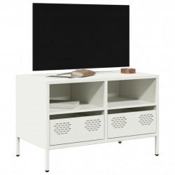 Szafka RTV, biała, 68x39x43,5 cm, stal walcowana na zimno