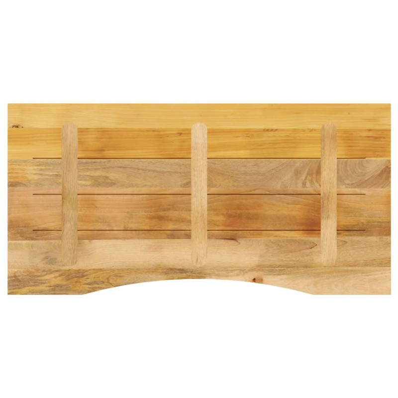Blat biurka, z wycięciem, 110x50x2,5 cm, surowe drewno mango